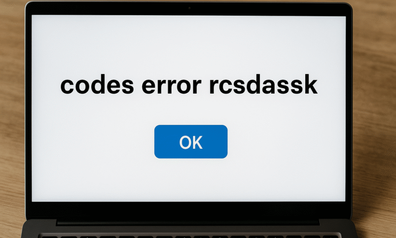 codes error rcsdassk