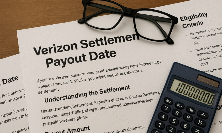 Verizon Settlement Payout Date